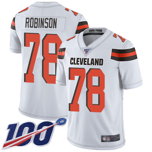 Cleveland Browns Greg Robinson Men White Limited Jersey #78 NFL Football Road 100th Season Vapor Untouchable->cleveland browns->NFL Jersey